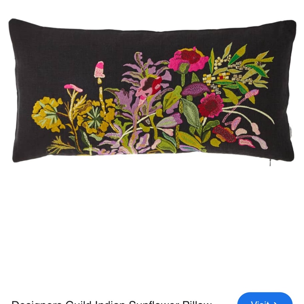 Designers Guild Indian Sunflower Lumbar Pillow Cover